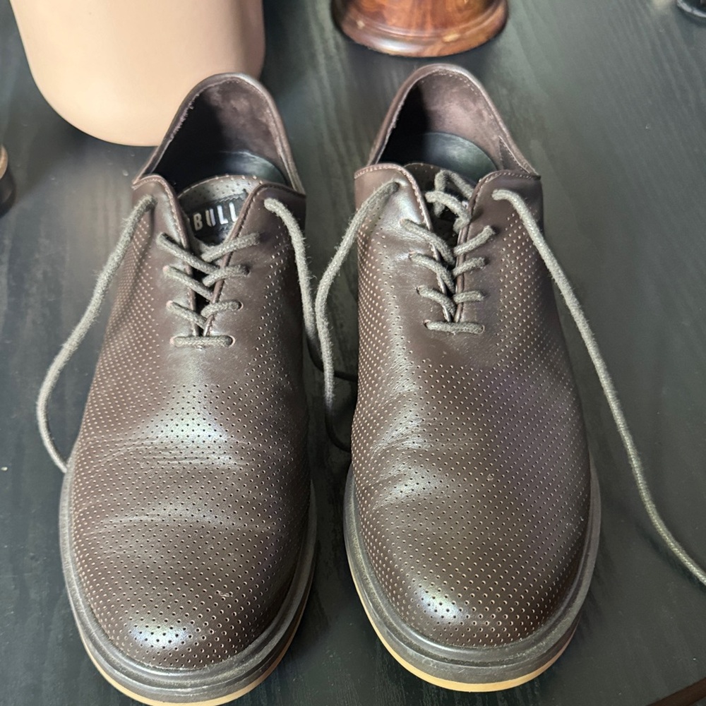 Men's Perforated Lace-Up Dress Shoes - Brown men’s 8, women’s 9.5 nearly brand n
